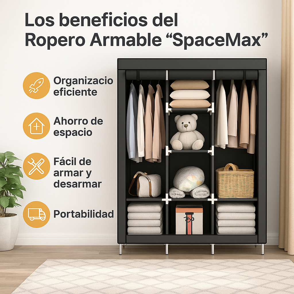 SpaceMax - Ropero Armable De Tela